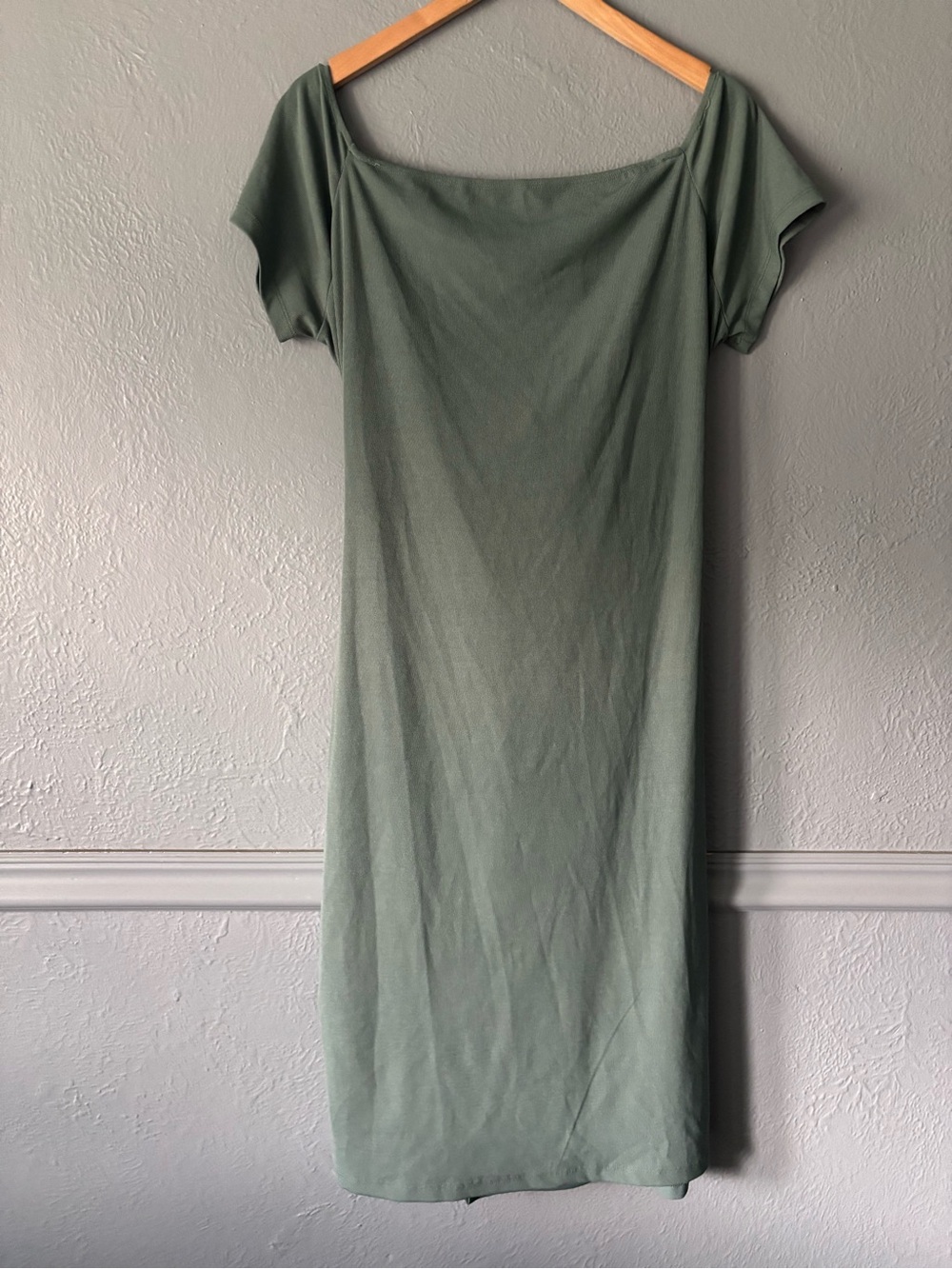 Cider Sage Green Square Neck Bodycon Midi Dress NWT 1XL